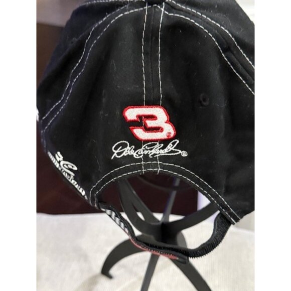 Vintage NASCAR Dale Earnhardt Johnny Cash Hat RCR 3 Black White Stitching Chase - Picture 5 of 9
